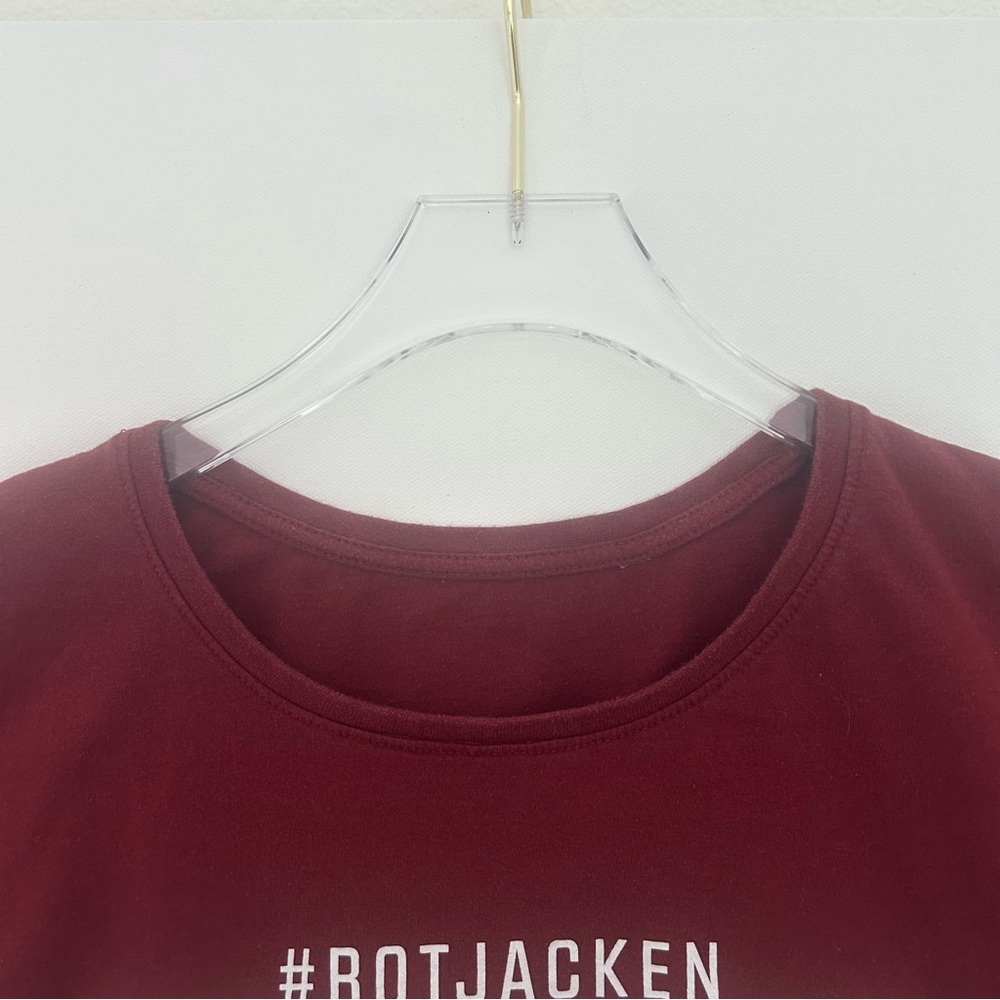 Klagenfurt EC KAC Austrian Hockey Graphic Short Sl Tee Shirt Burgundy Size Small - Picture 3 of 7